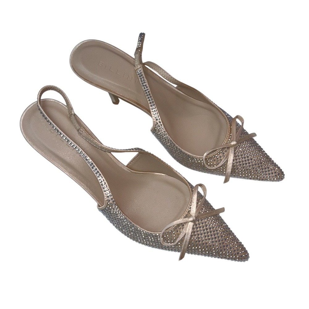 Bellini Heels Kassie Champagne Diamanté Women's Size 9 Nude New Without Tags - Picture 3 of 7